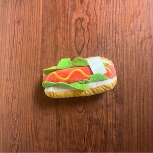 Bark Hot Dog Plush Toy - Green, Red, Yellow